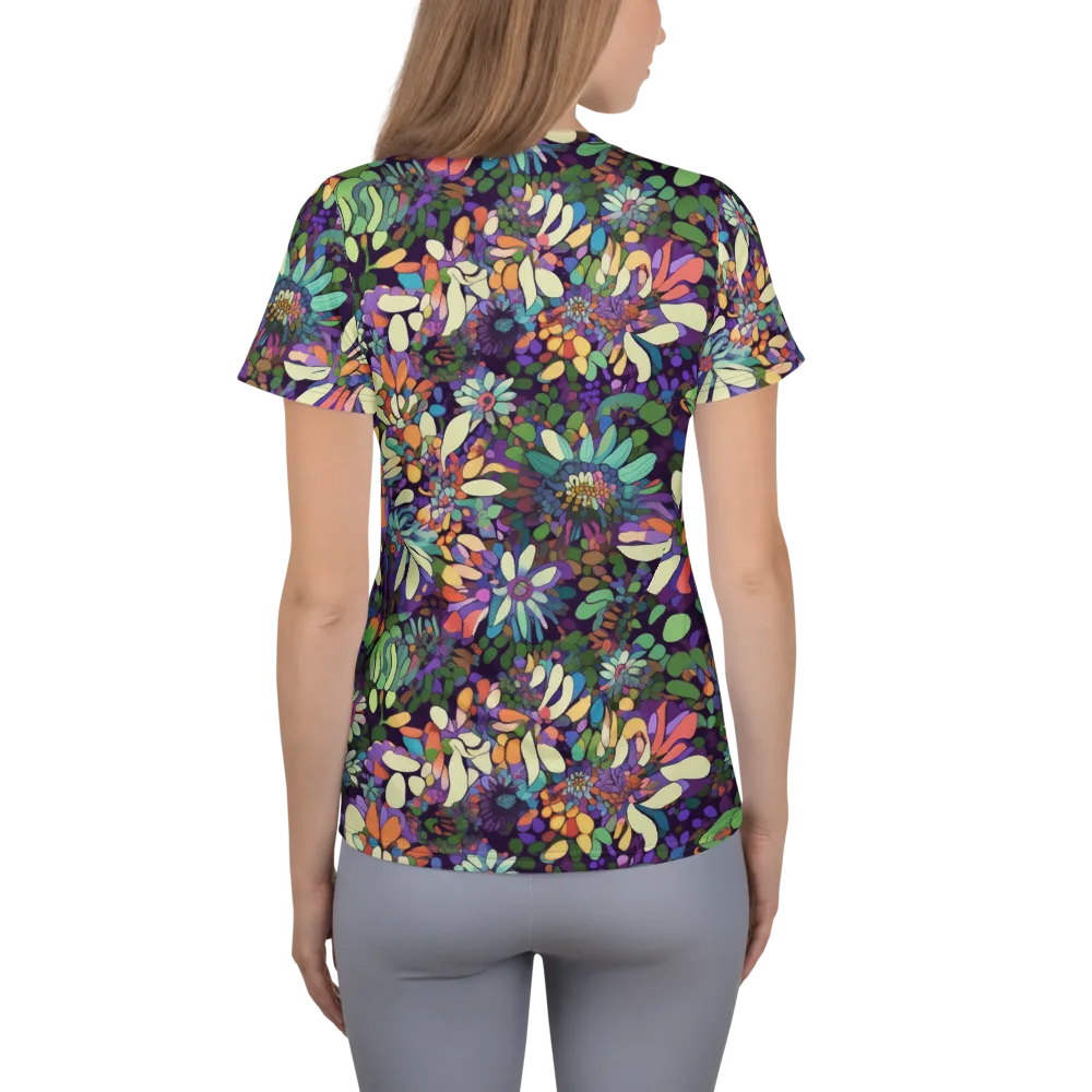 Botanical Carnival on Women's Athletic T-Shirt — Back