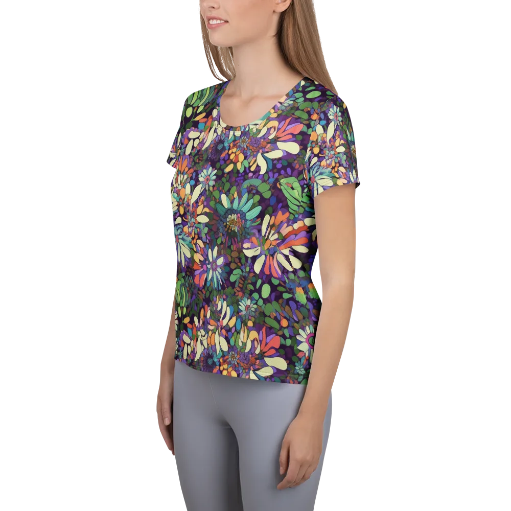 Botanical Carnival on Women's Athletic T-Shirt — Left