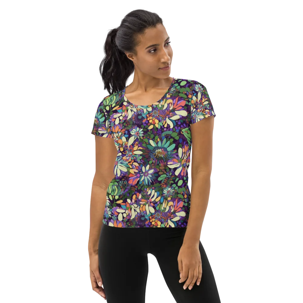 Botanical Carnival on Women's Athletic T-Shirt — Front