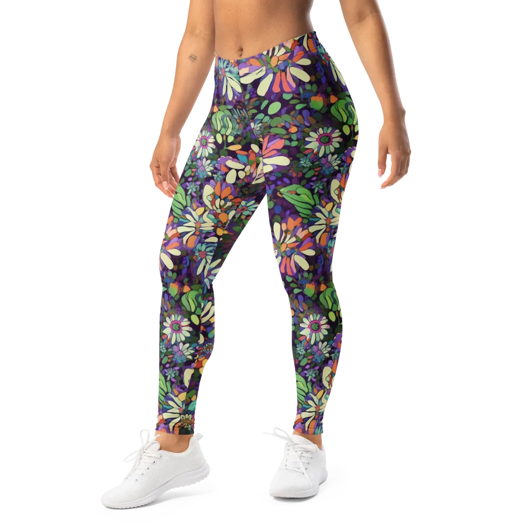 Botanical Carnival on Leggings — Left Front