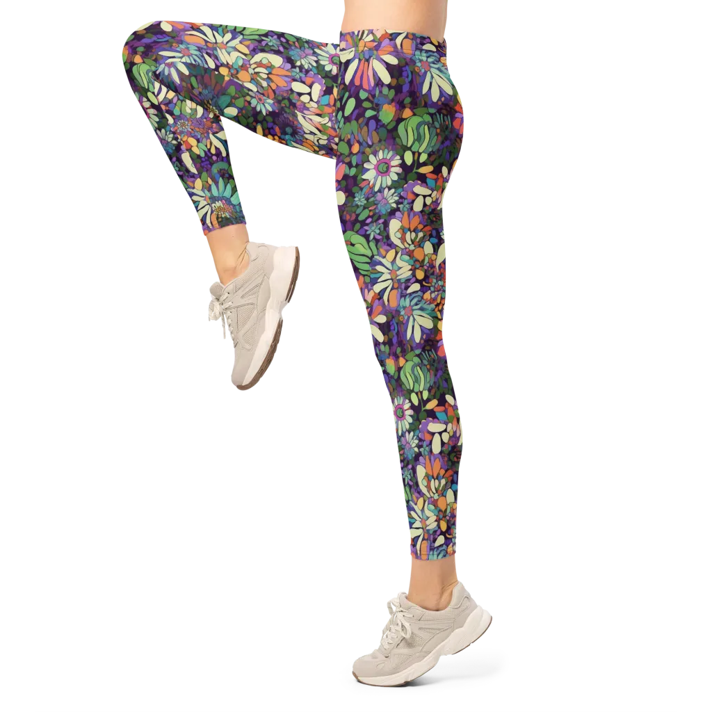 Botanical Carnival on Leggings — Left