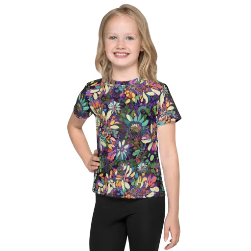 Botanical Carnival on a Kids Crew Neck T-Shirt