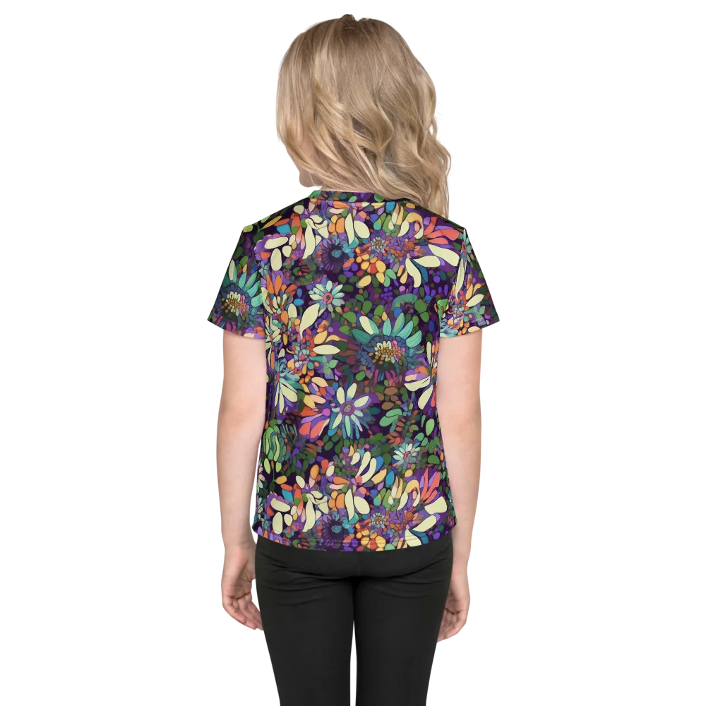 Botanical Carnival on Kids Crew Neck T-Shirt — Back
