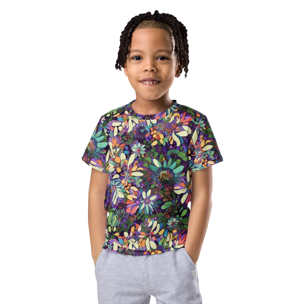 Botanical Carnival on Kids Crew Neck T-Shirt — Front