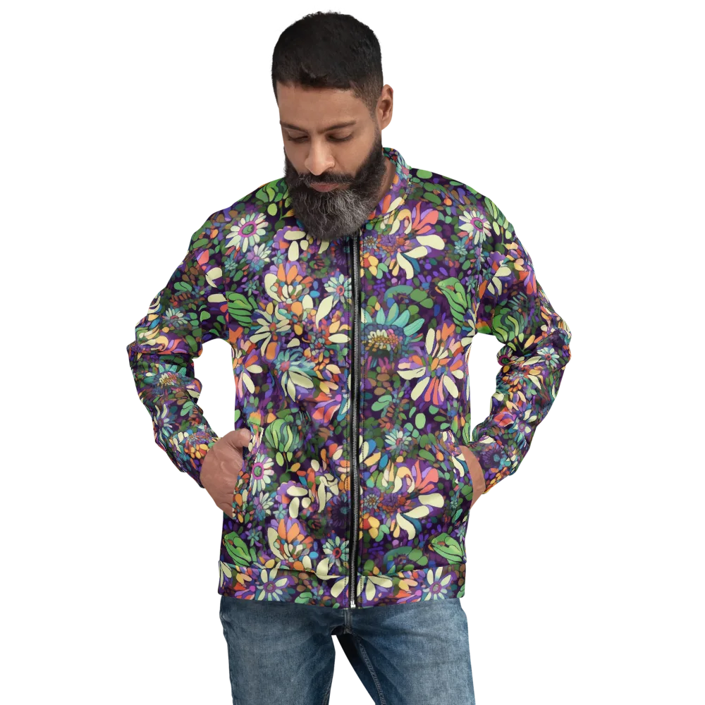 Botanical Carnival on Bomber Jacket — Front