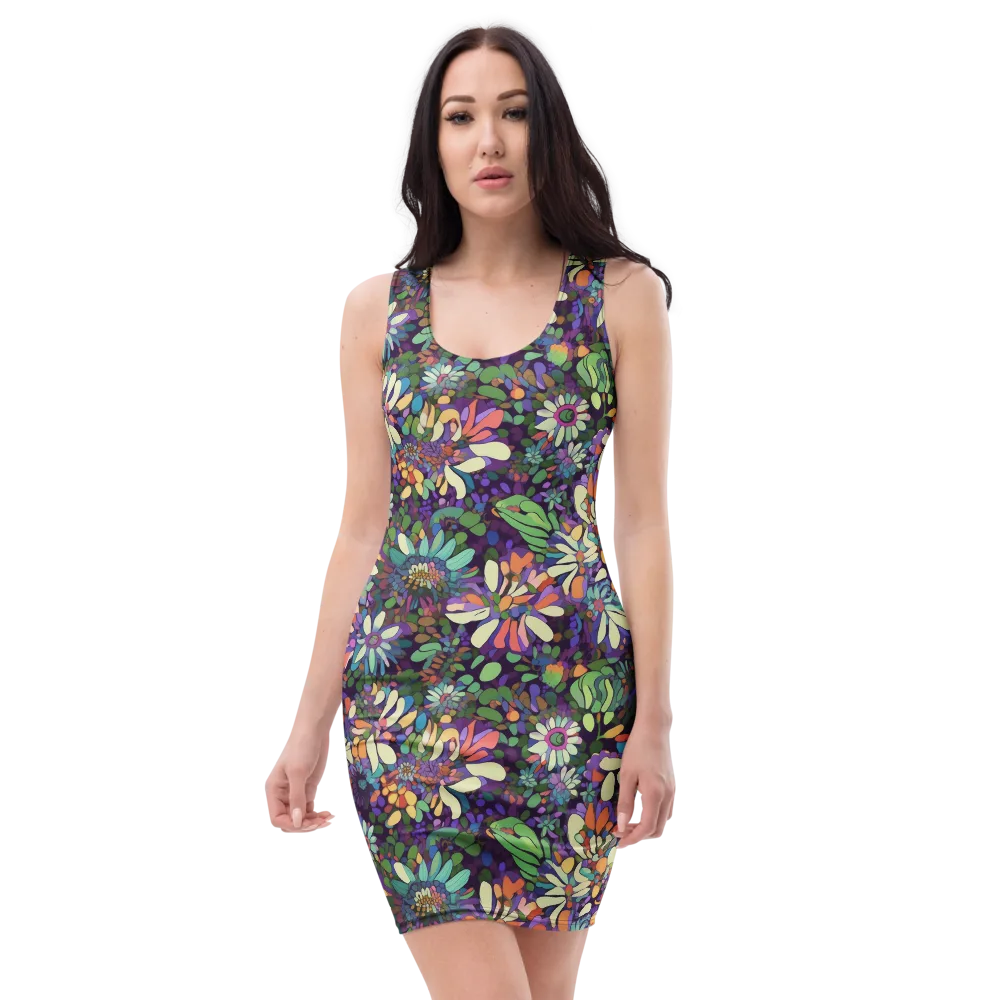 Botanical Carnival on Bodycon Dress — Front