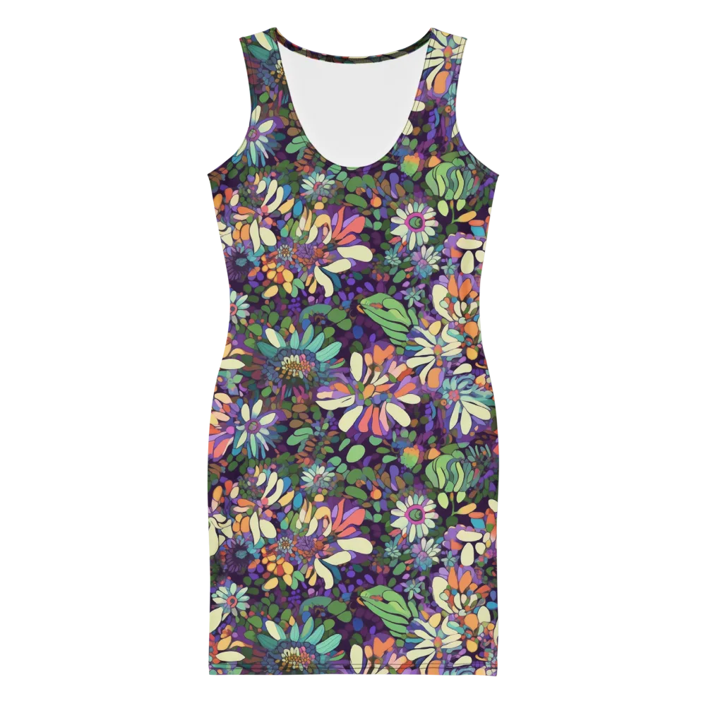 Botanical Carnival on Bodycon Dress — Front