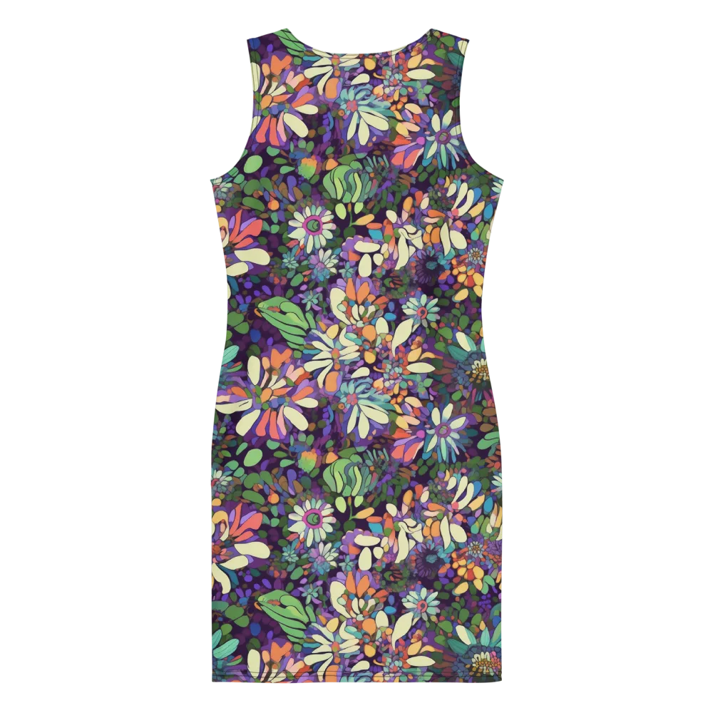 Botanical Carnival on Bodycon Dress — Back