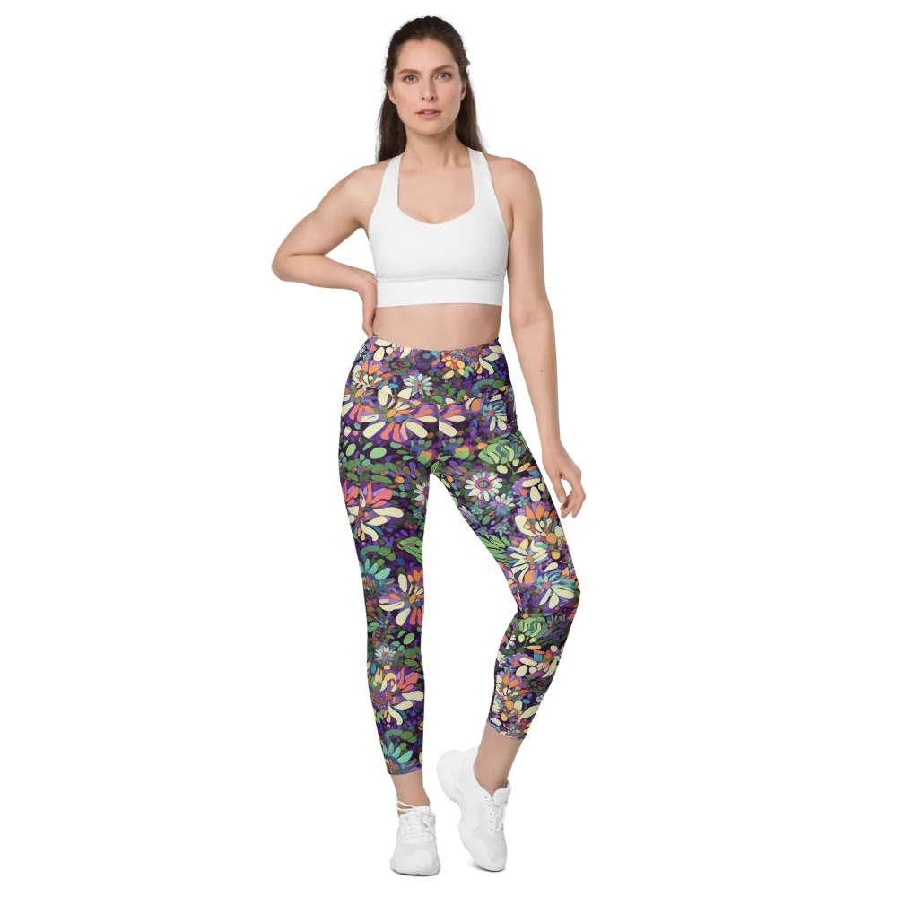 Botanical Carnival on Leggings with Pockets — Front