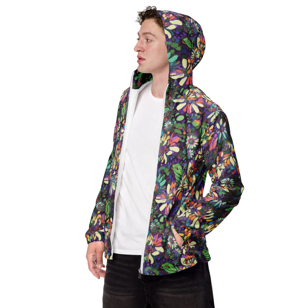 Botanical Carnival on Men's Windbreaker — Left Front