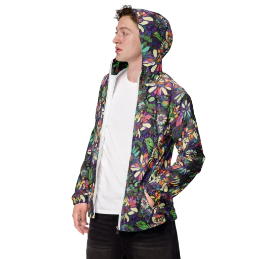 Botanical Carnival on a Men's Windbreaker