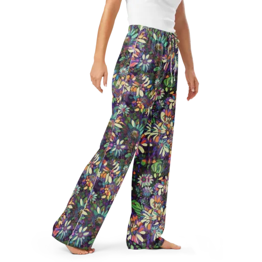 Botanical Carnival on a Women's Pajama Pants
