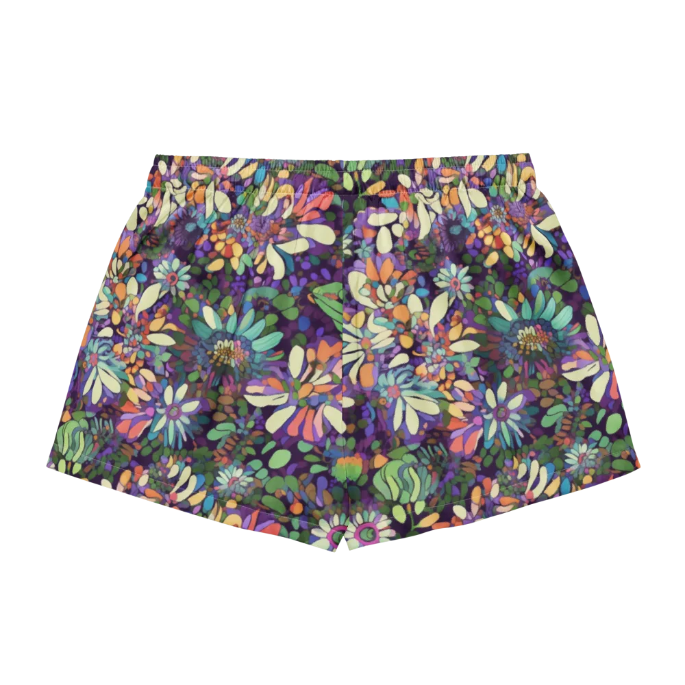 Botanical Carnival on Women's Pajama Shorts — Back