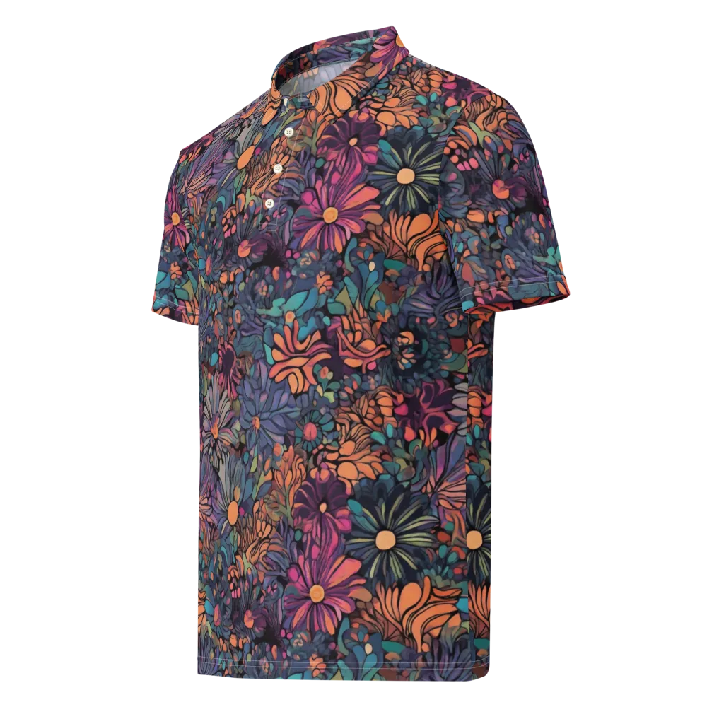 Chromatic Eden on Men's Slim Fit Polo Shirt — Left Front