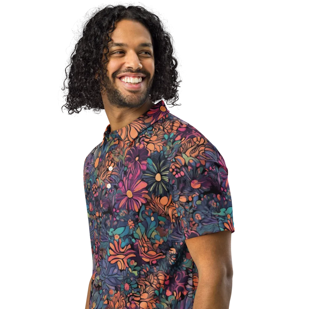 Chromatic Eden on Men's Slim Fit Polo Shirt — Left Front