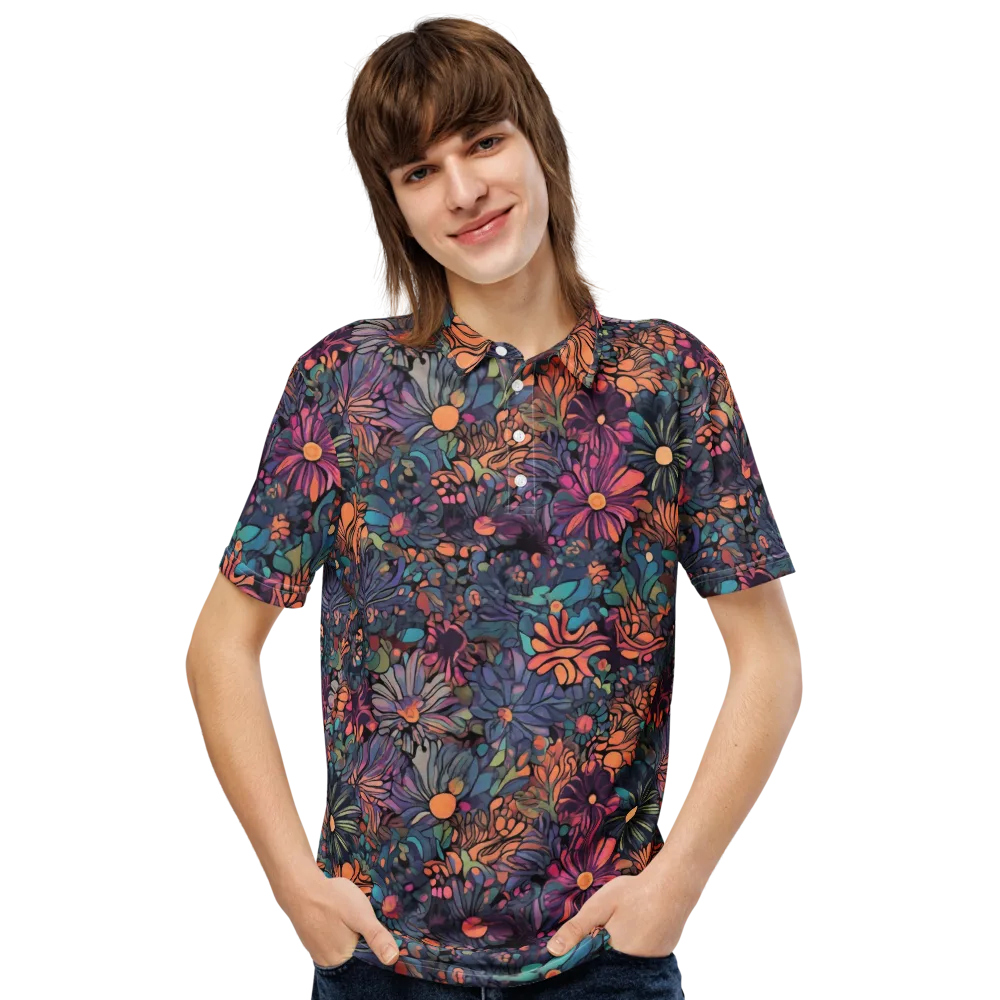 Chromatic Eden on Men's Slim Fit Polo Shirt — Front