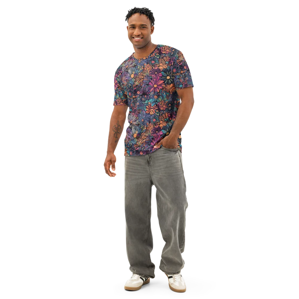 Chromatic Eden on Men's Cotton Crew Neck T-Shirt — Front