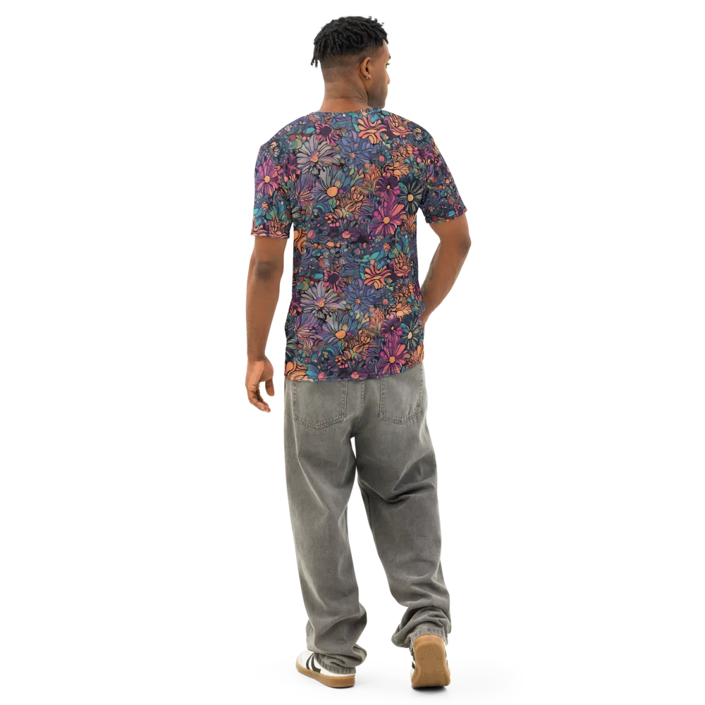 Chromatic Eden on Men's Cotton Crew Neck T-Shirt — Back