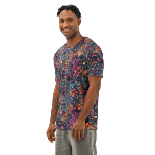 Chromatic Eden on a Men's Cotton Crew Neck T-Shirt