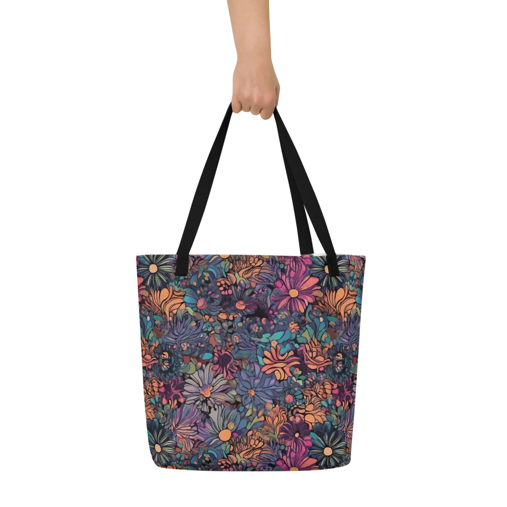 Chromatic Eden on Large Tote Bag W/ Pocket — Front