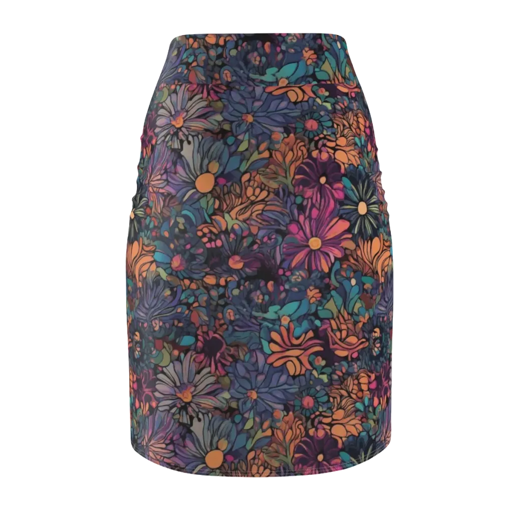 Chromatic Eden on Pencil Skirt — Back