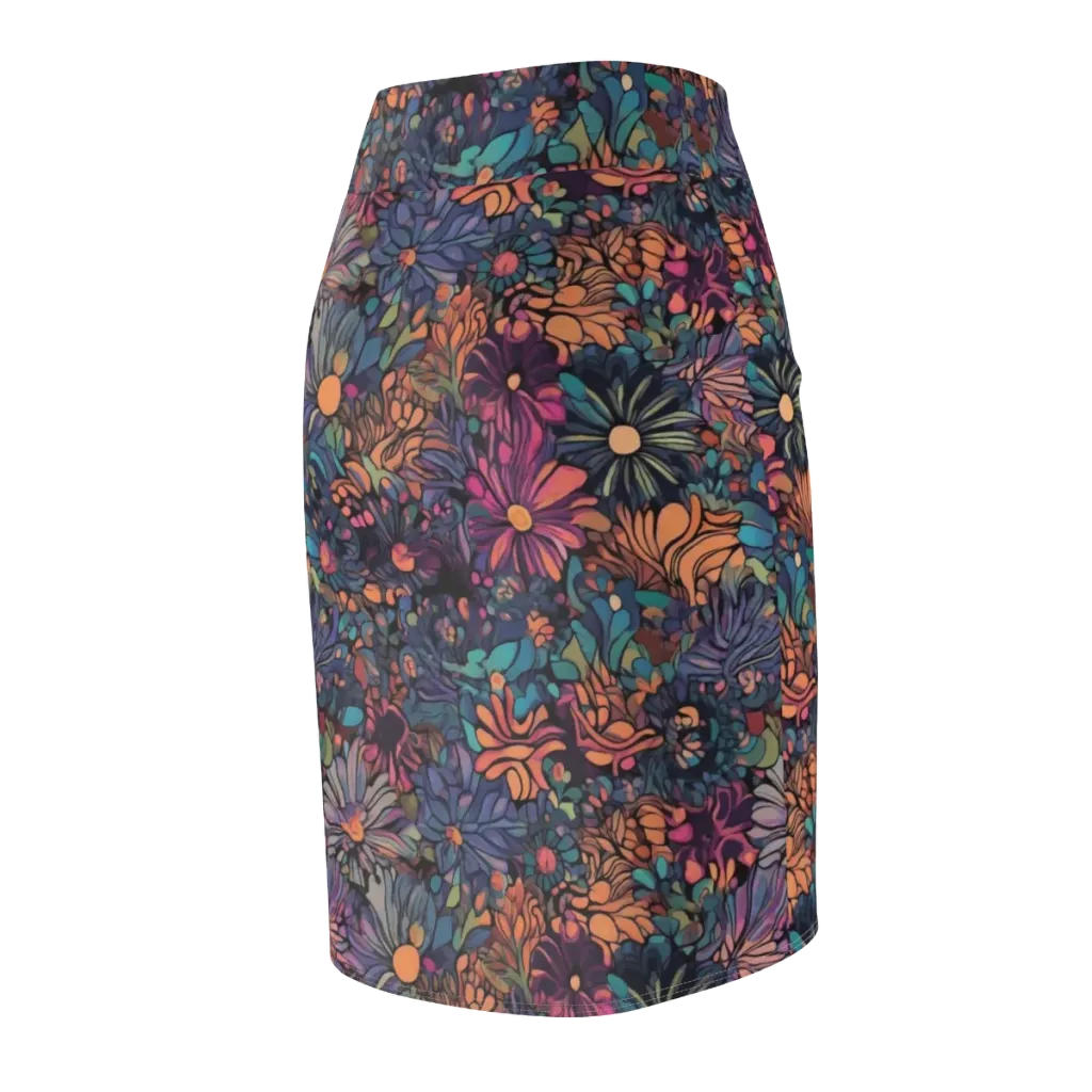 Chromatic Eden on Pencil Skirt — Back Side