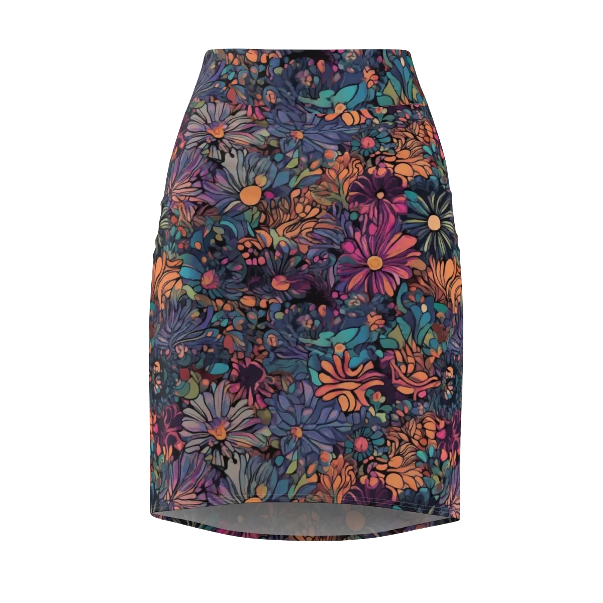 Chromatic Eden on Pencil Skirt — Front