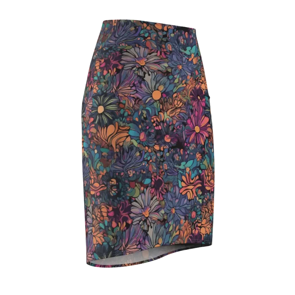 Chromatic Eden on Pencil Skirt — Front Side