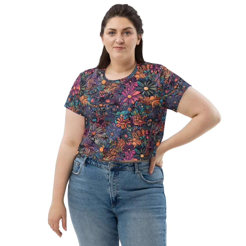 Chromatic Eden on Crop Tee — Front
