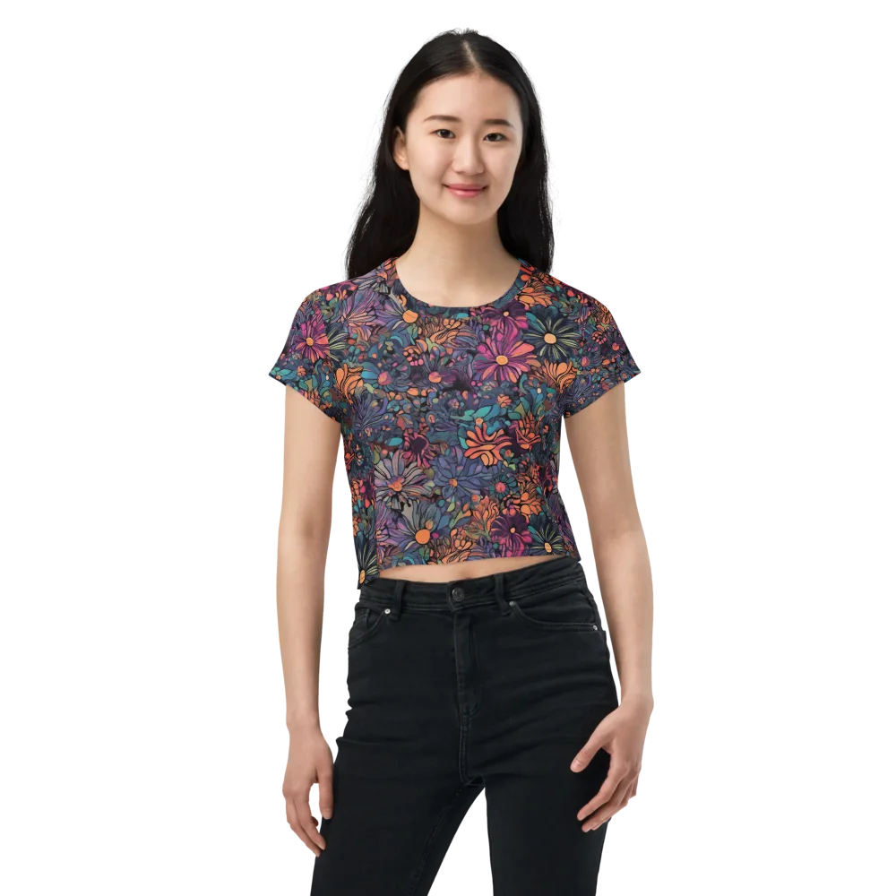 Chromatic Eden on Crop Tee — Front