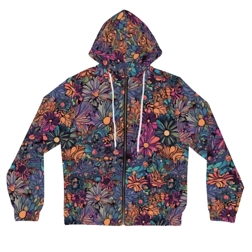 Chromatic Eden on a Women's Full-Zip Hoodie