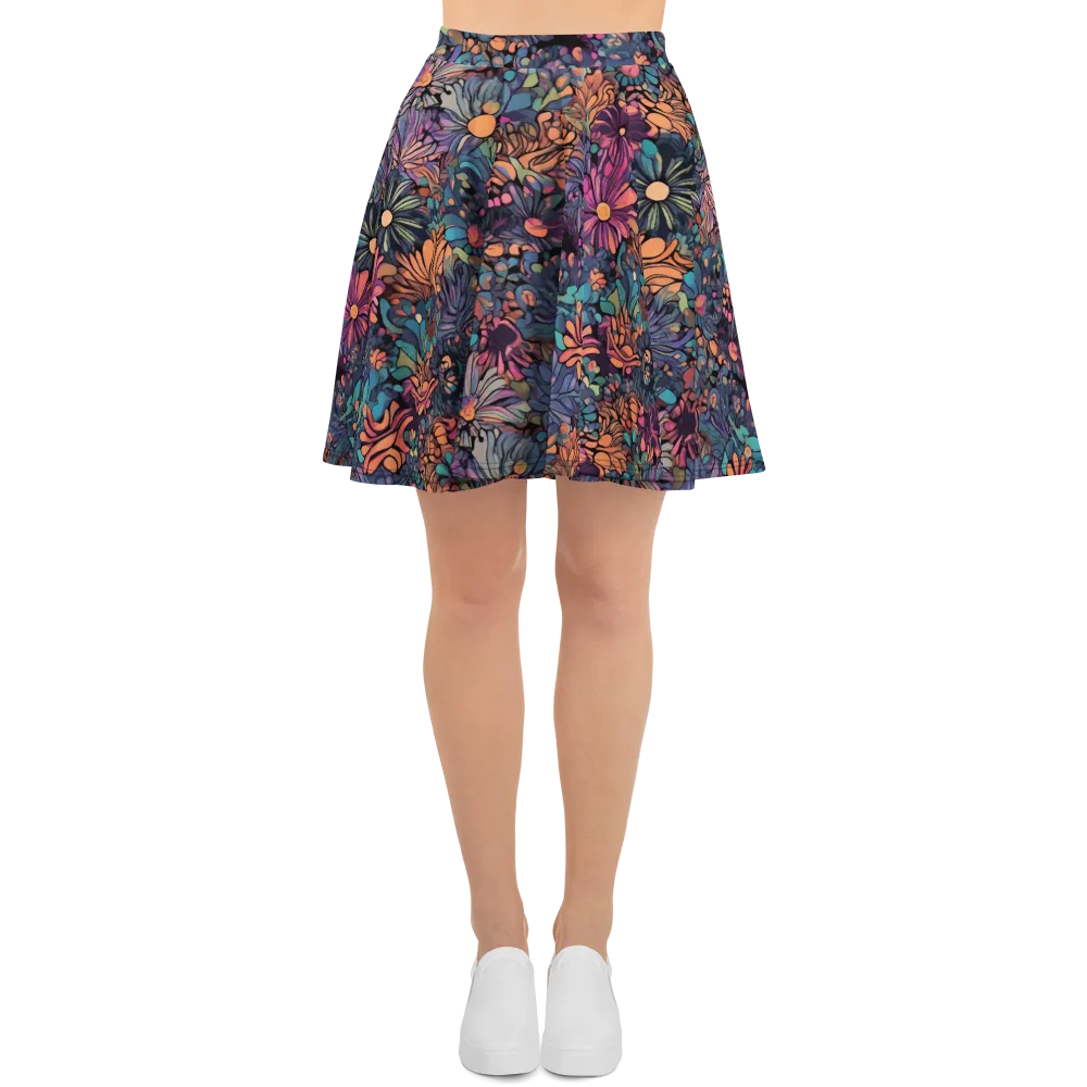 Chromatic Eden on Skater Skirt — Front