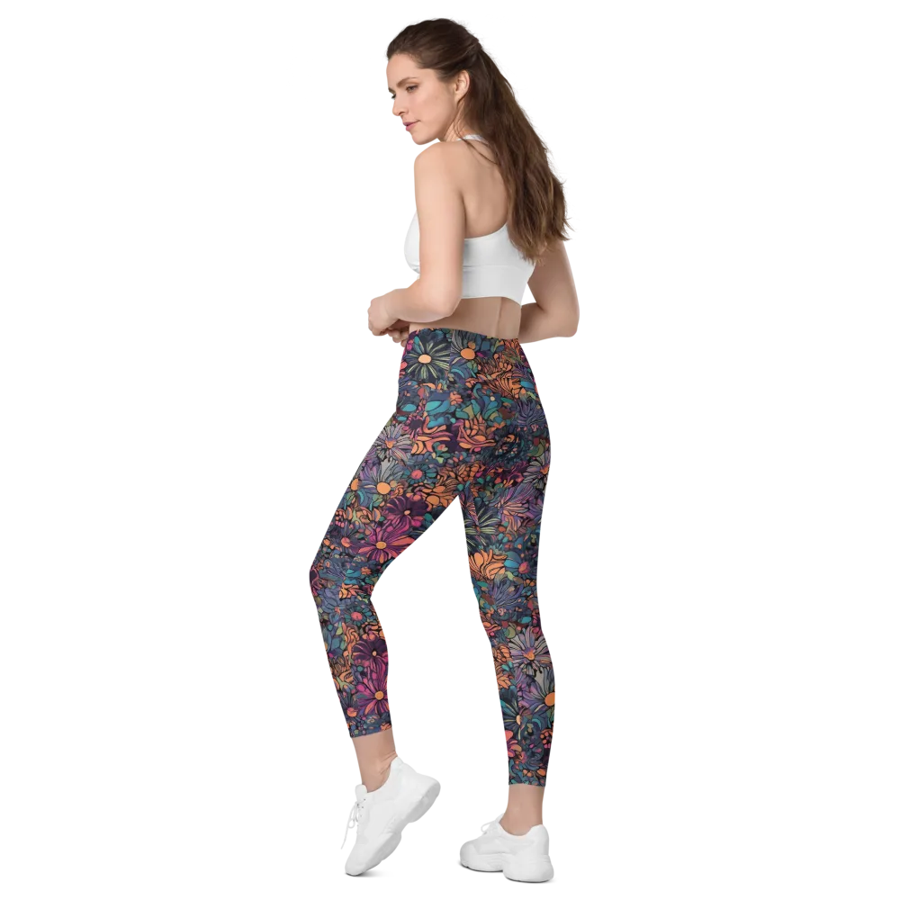 Chromatic Eden on Leggings with Pockets — Left Back