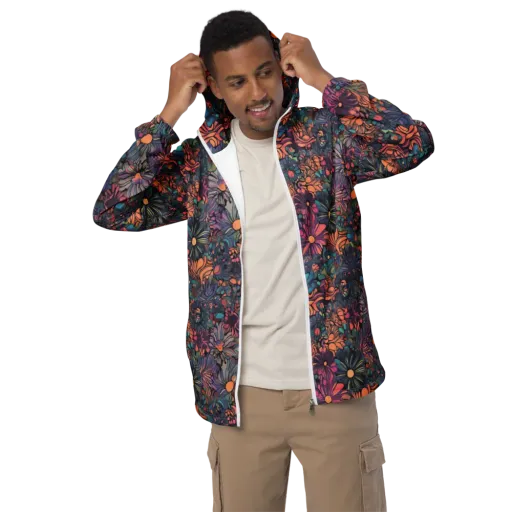 Chromatic Eden on a Men's Windbreaker