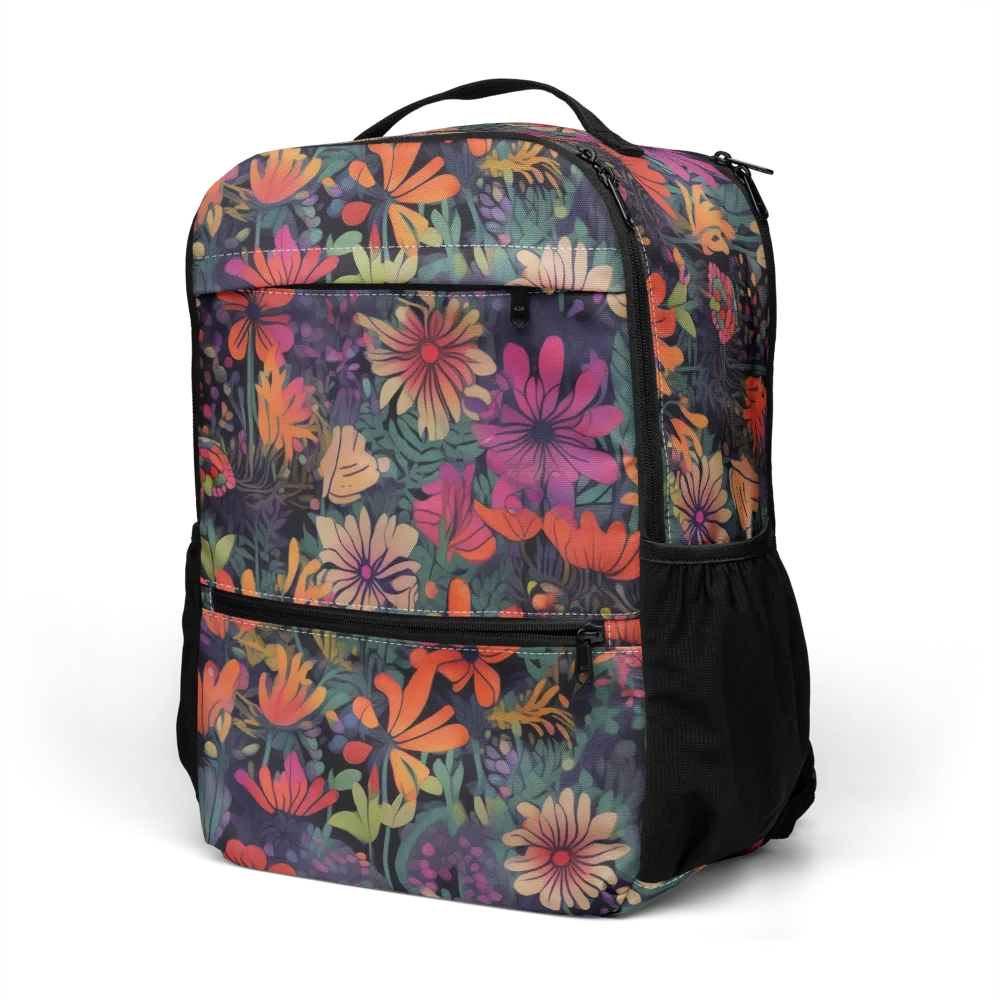 Velvet Flora on Utility Backpack — Left Front