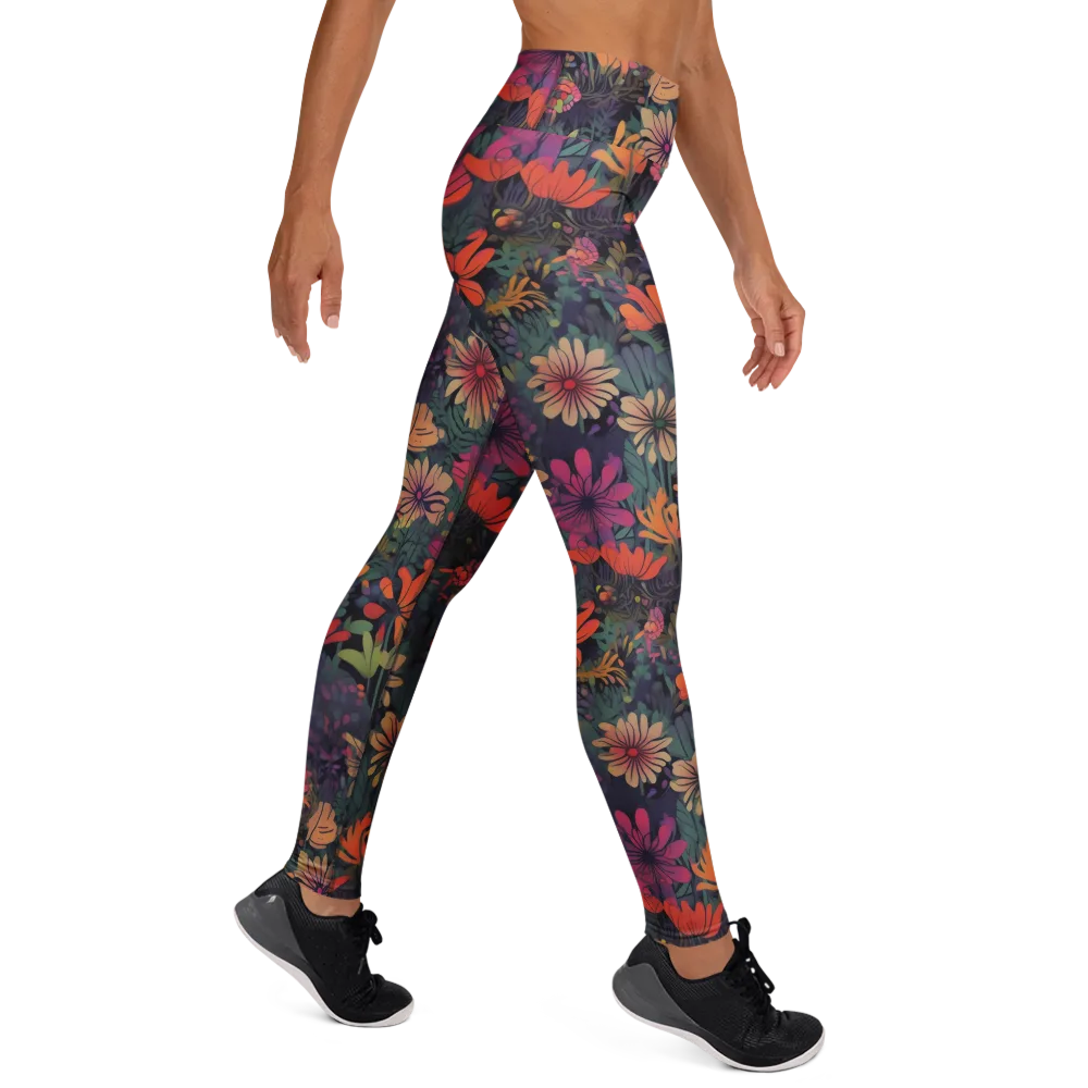 Velvet Flora on Yoga Leggings — Right