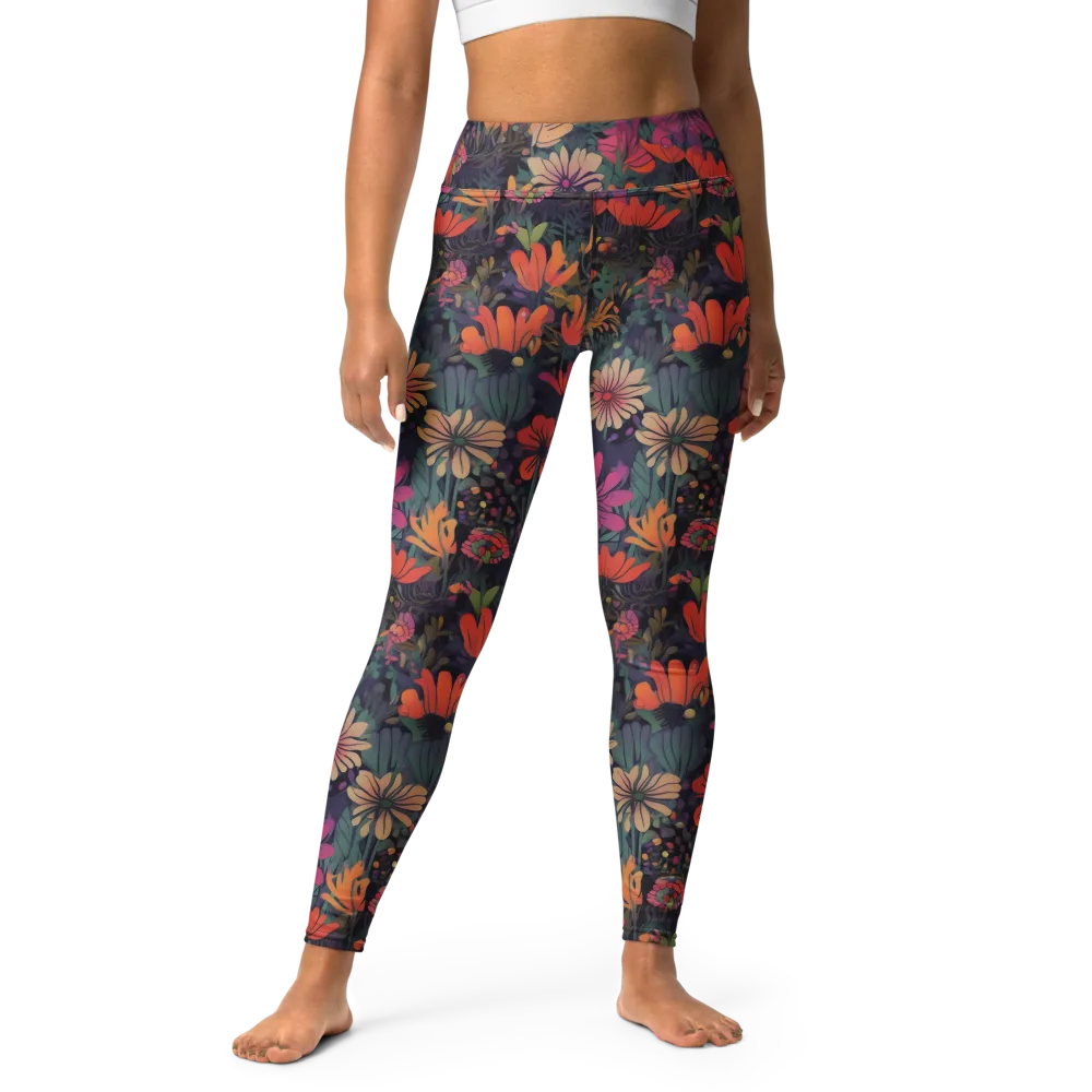 Velvet Flora on Yoga Leggings — Front