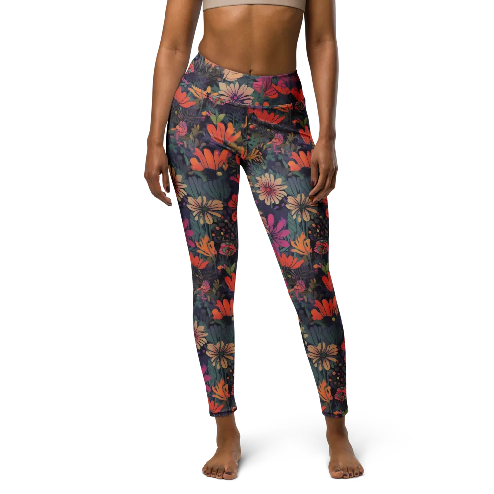 Velvet Flora on Yoga Leggings — Front