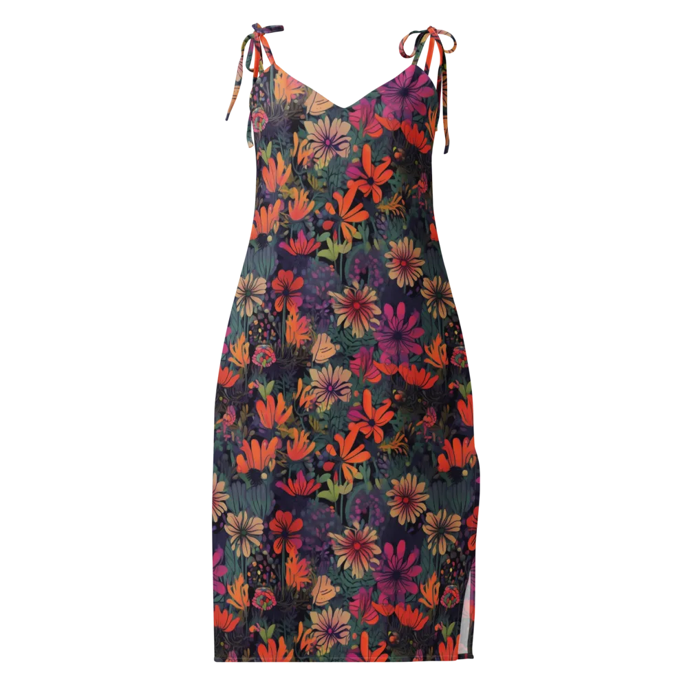 Velvet Flora on Slip Dress — Front