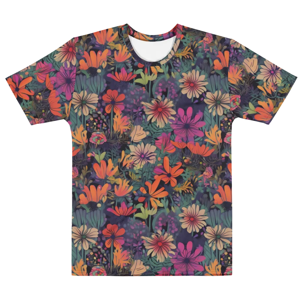 Velvet Flora on Men's Cotton Crew Neck T-Shirt — Front