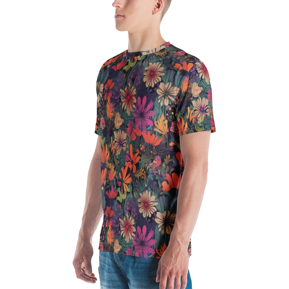 Velvet Flora on Men's Crew Neck T-Shirt — Left
