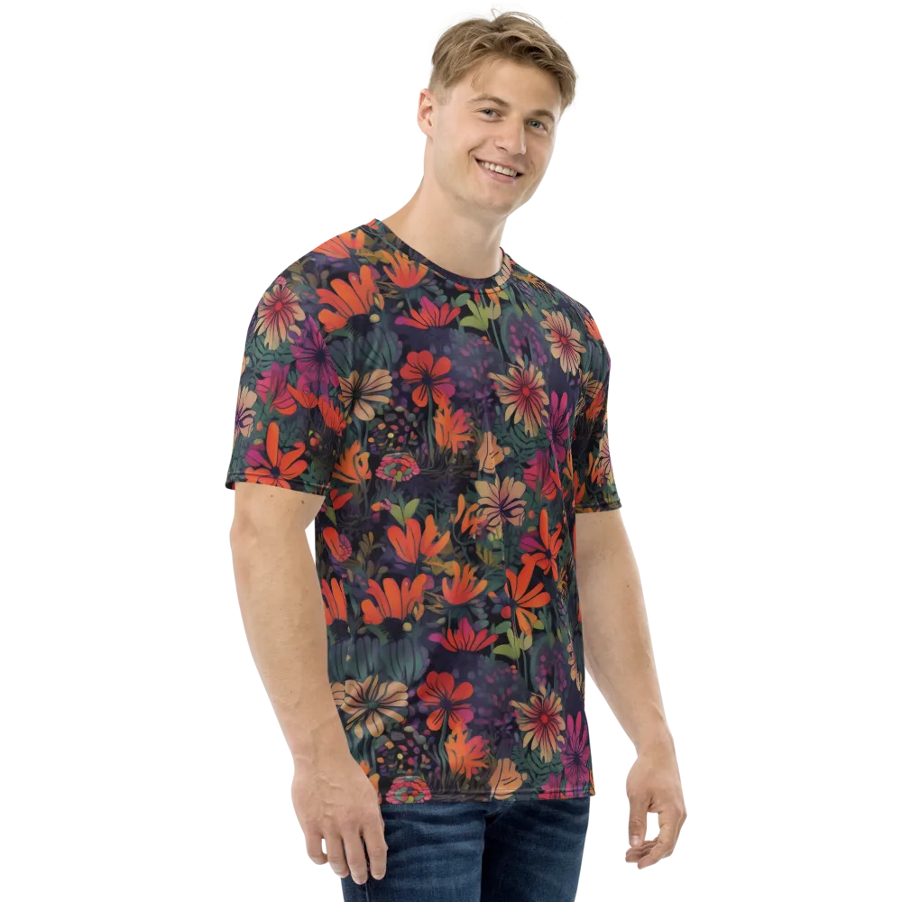 Velvet Flora on Men's Crew Neck T-Shirt — Right