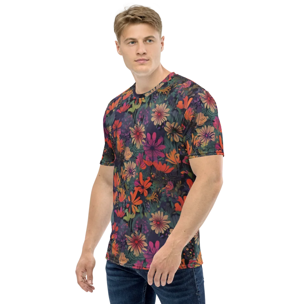 Velvet Flora on Men's Crew Neck T-Shirt — Left