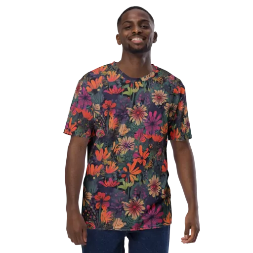 Velvet Flora on a Men's Crew Neck T-Shirt