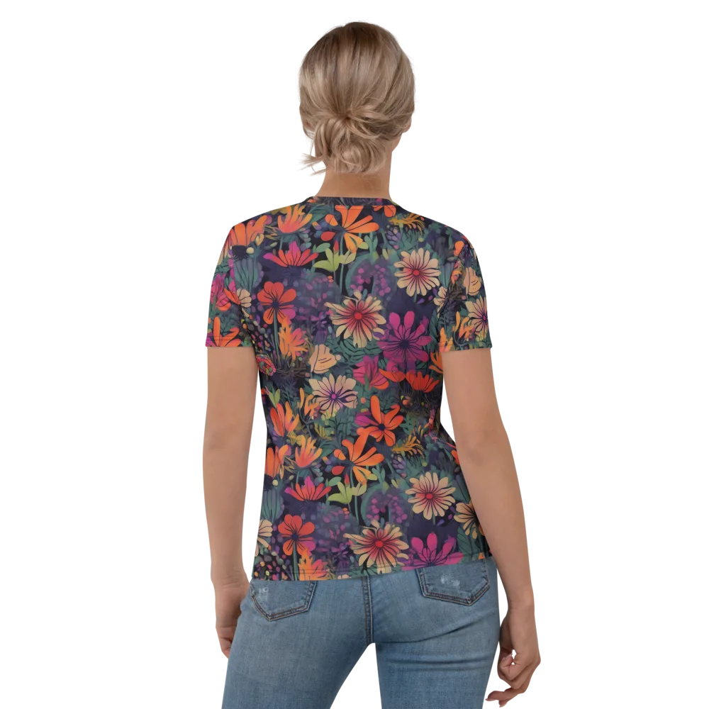 Velvet Flora on Women's Crew Neck T-Shirt — Back