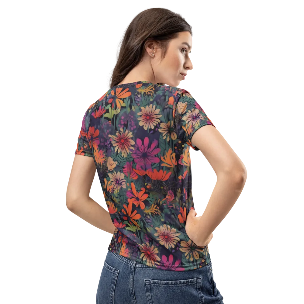Velvet Flora on Women's Crew Neck T-Shirt — Back