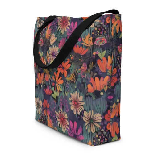 Velvet Flora on a Large Tote Bag W/ Pocket