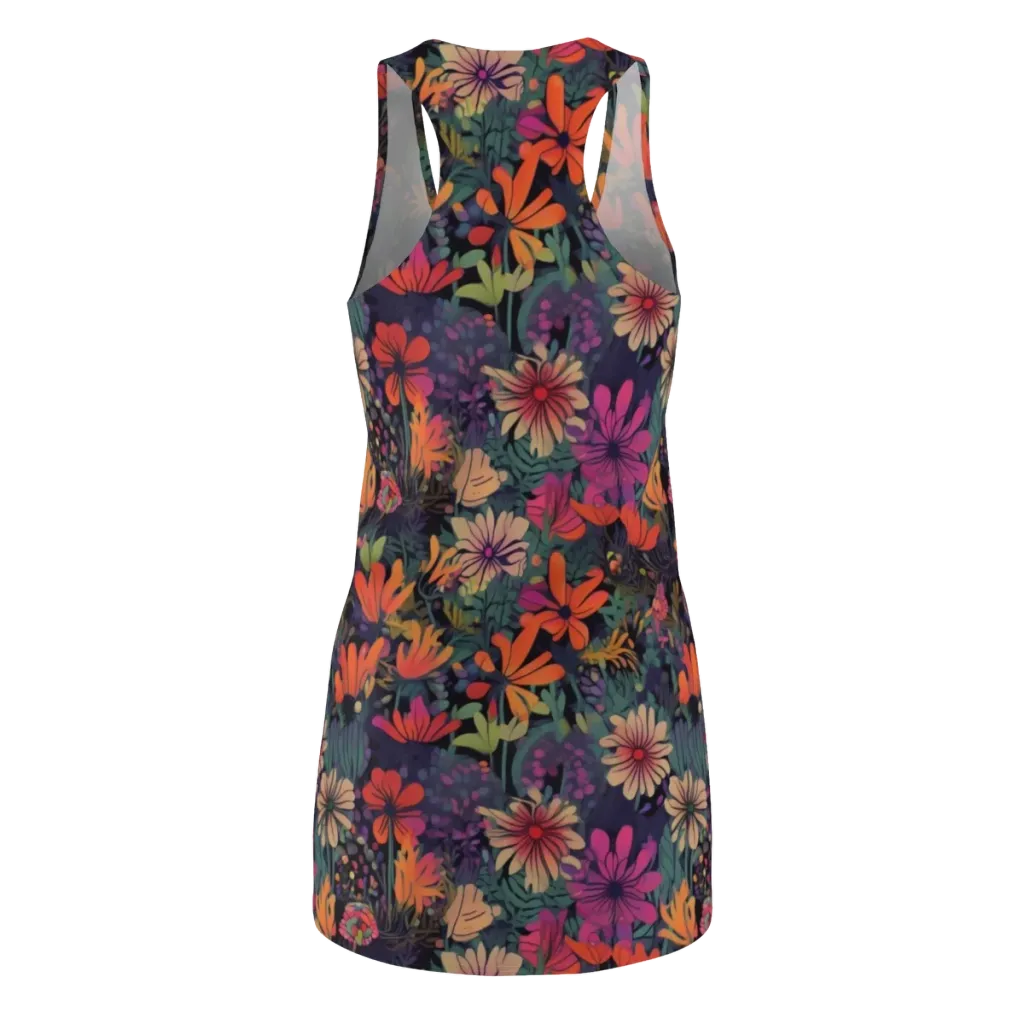 Velvet Flora on Racerback Dress — Back