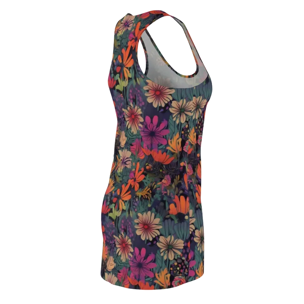 Velvet Flora on Racerback Dress — Back Side