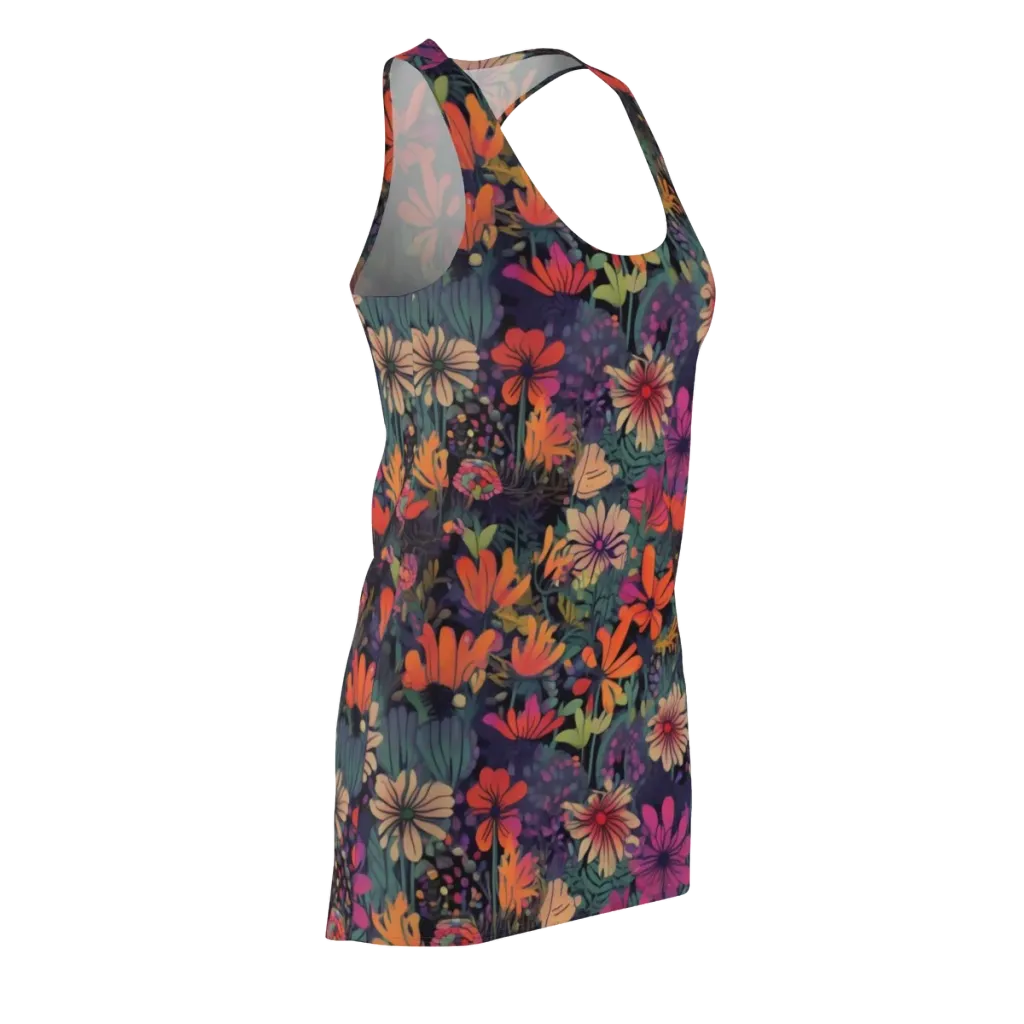 Velvet Flora on Racerback Dress — Front Side